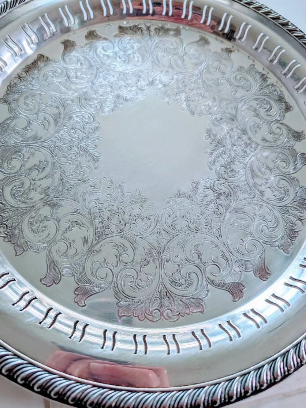 VTG Wm A Rogers Oneida Silverplate Serving Platter 12